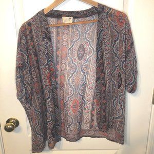 LA Hearts (Pacsun) Sheer Paisley Kimono Cardigan S